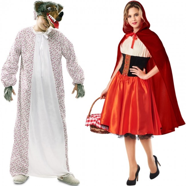 Vestiti di Carnevale di coppia Lupo e Cappuccetto Rosso online