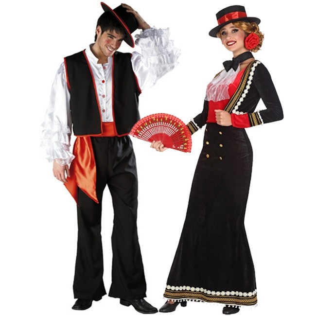 Vestiti di Carnevale di coppia Cordobese della Fiera di aprile online