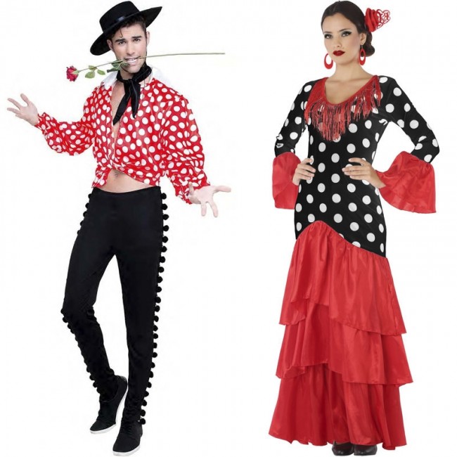 Vestito di Flamenco per Donna, Taglia 36 (S)