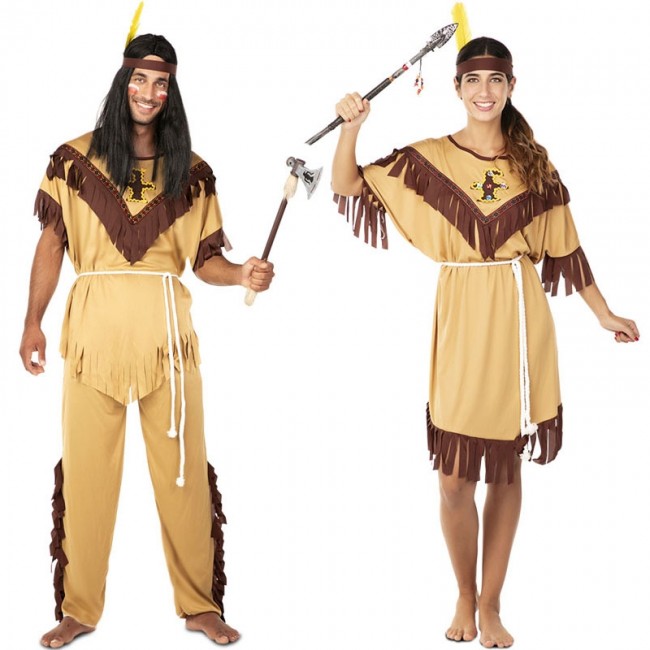Costume coppia indiani bicolore adulto: Costumi coppia,e vestiti di  carnevale online - Vegaoo