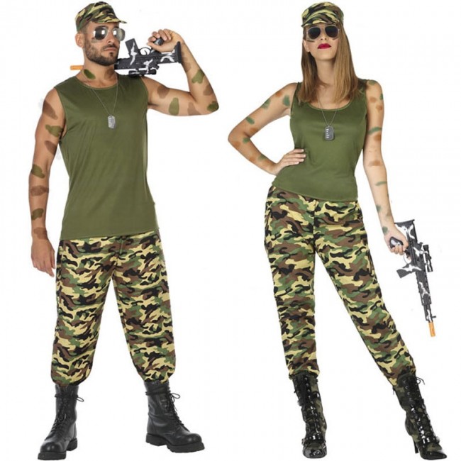 Vestiti di Carnevale di coppia Militari online