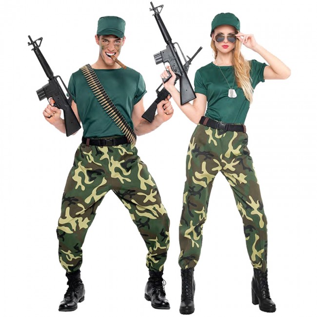 Vestiti di Carnevale di coppia Militari commando online