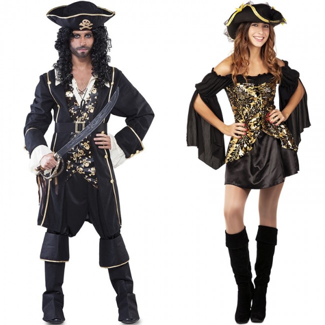 Costume di coppia pirati barocchi per adulti: Costumi coppia,e vestiti di  carnevale online - Vegaoo