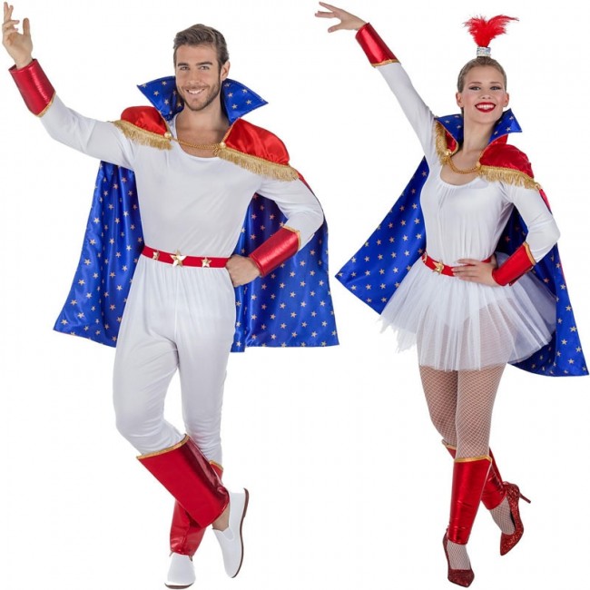 Vestiti di Carnevale di coppia Trapezisti di circo online