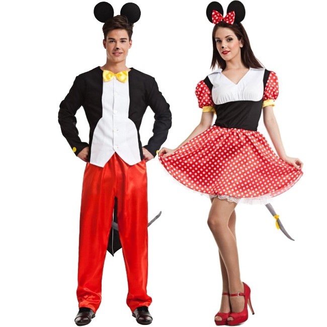 Costumi di coppia topolini Mickey e Minnie