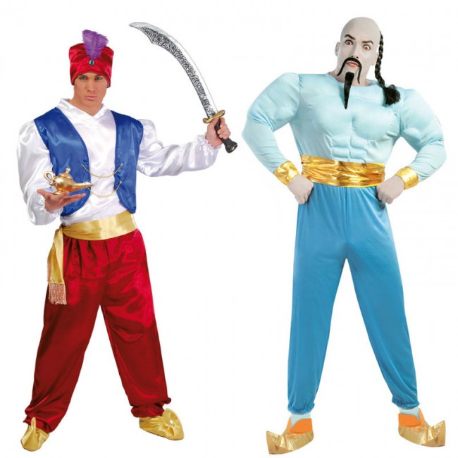 Vestiti di Carnevale di coppia Aladdin e Genio online