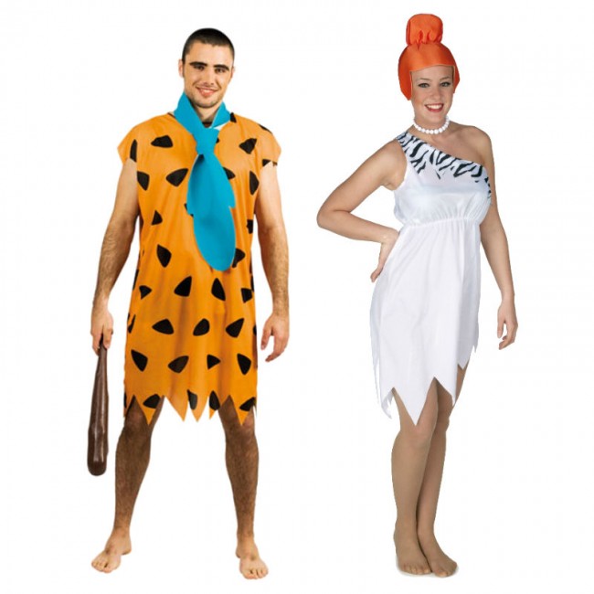 Vestiti di Carnevale di coppia Fred e Wilma Flintstone online
