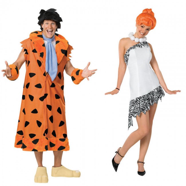 Coppia di costumi di Fred e Wilma Flintstone degli Antenati adulto