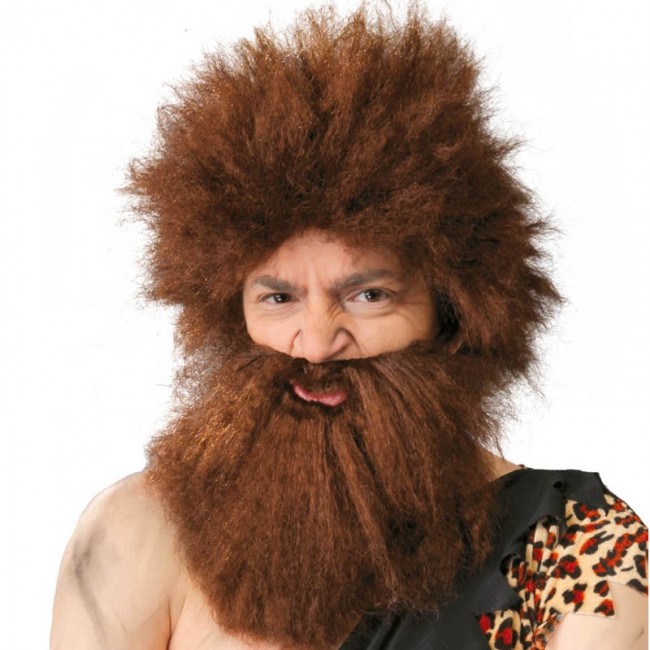 Parrucca uomo delle caverne con barba