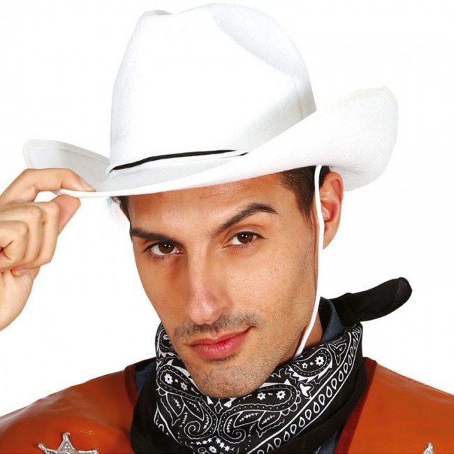 Cappello da cowboy bianco