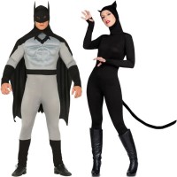 Vestiti di Carnevale di coppia Batman e Catwoman online