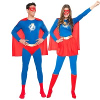 Vestiti di Carnevale di coppia Supereroi Fulmine online