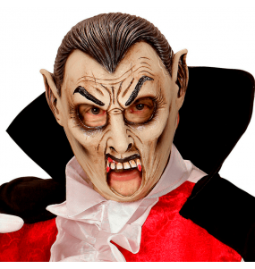 Maschera vampiro a bocca aperta per poter completare il tuo costume Halloween e Carnevale