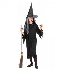Vestito Strega nera bambine per una festa ad Halloween