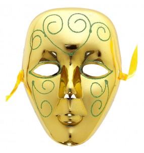 Maschera Venezia Oro per poter completare il tuo costume Halloween e Carnevale