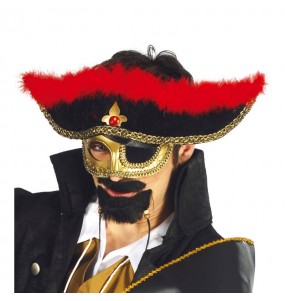 Maschera pirata per poter completare il tuo costume Halloween e Carnevale