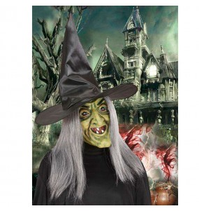 Maschera strega in schiuma per poter completare il tuo costume Halloween e Carnevale