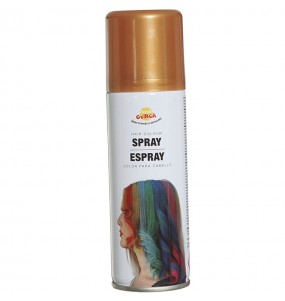 Spray de pelo color oro