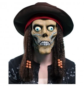 Maschera teschio pirata per poter completare il tuo costume Halloween e Carnevale