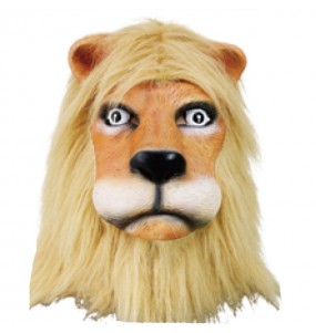 Maschera leone con pelliccia per poter completare il tuo costume Halloween e Carnevale