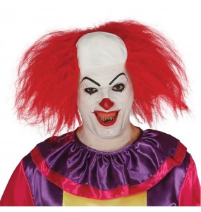 La più divertente Parrucca calva Killer Clown per feste in maschera
