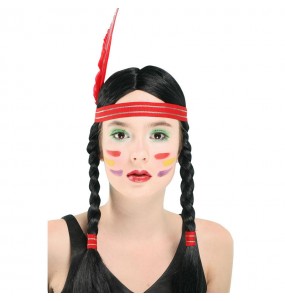 La più divertente Parrucca indiana Pocahontas per feste in maschera