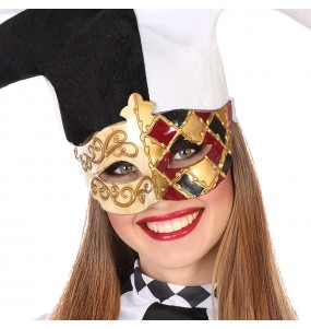 Maschera veneziana Pierrot per completare il costume