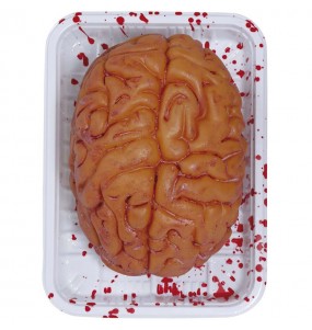 Vassoio con cervello sanguinante per Halloween