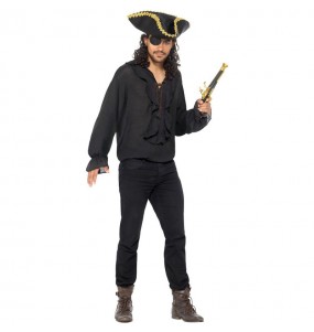 Travestimento Camicia da Pirata Nera adulti per una serata in maschera