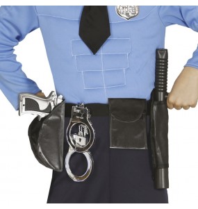 Cintura da poliziotto con 4 pezzi per completare il costume