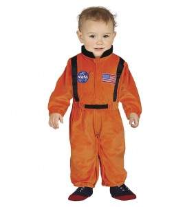 Costume da Astronauta arancione per neonato