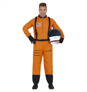 Costume da Astronauta arancione per uomo