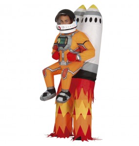 Costume da Astronauta a razzo gonfiabile per uomo
