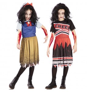 Travestimento da Biancaneve e Cheerleader Zombie reversibile per bambina