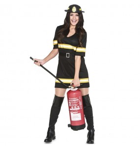 Costume da Pompiera nera per donna