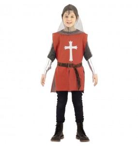 Mantello medievale da guerriero rosso per bambino per completare il costume
