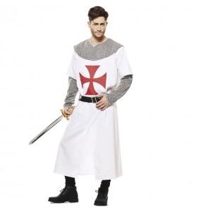 Costume da Crociato medievale bianco per uomo