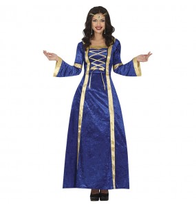 Costume da Dama medievale blu per donna