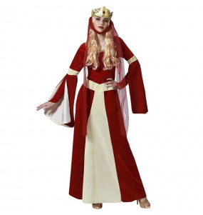 Costume da Dama Medievale rossa per donna