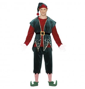 Costume da Elfo aiutante di Babbo Natale per uomo