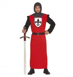 Costume da Guerriero rosso medievale per uomo