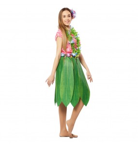 Costume da Hawaiana Gialla per donna