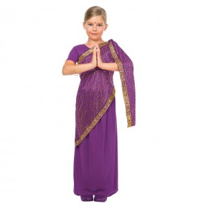Costume da Hindu Bollywood viola per bambina