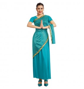 Costume da Hindu Bollywood turchese per donna