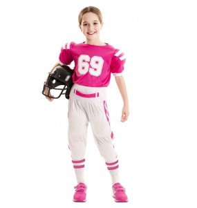Costume da Football americano rosa per bambina