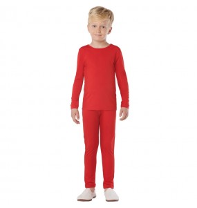 Costume da Body rossa 2 pezzi per bambini