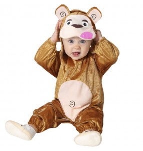 Costume da Scimmia marrone per neonato