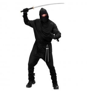 Costume da Ninja classico nero per uomo