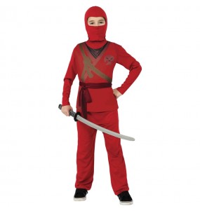 Costume da Ninja Teschio rosso per bambino