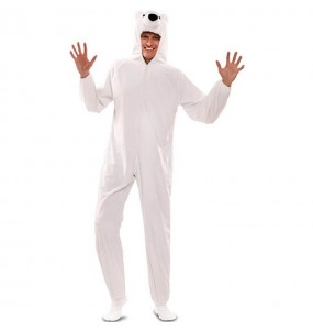 Costume da Orso polare con cappuccio per uomo